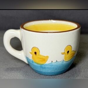 Stangl Pottery Kiddieware Little Quackers Hand Painted Cup Signed 2.75"T